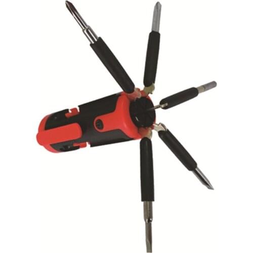 1 Pcs 6 In 1 Screwdriver Multi-Function Screwdriver Flashlight Hardware Tools Batteries need to be brought by themselves