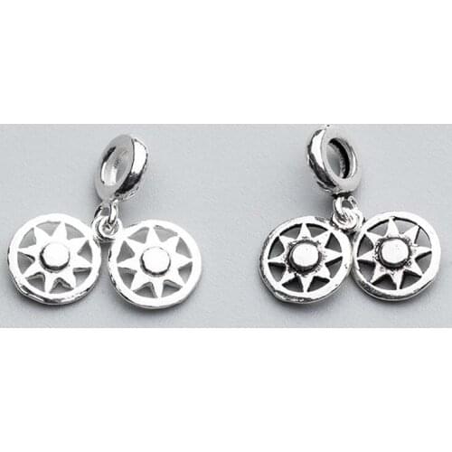 925 Sterling Silver Sunflower Charms 21x10mm Handmade Decoration Ornament Pendants Accessories DIY Jewelry Making Findings Femme