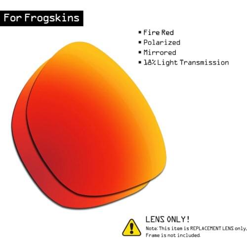 SmartVLT Polarized Sunglasses Replacement Lenses for Oakley Frogskins - Fire Red