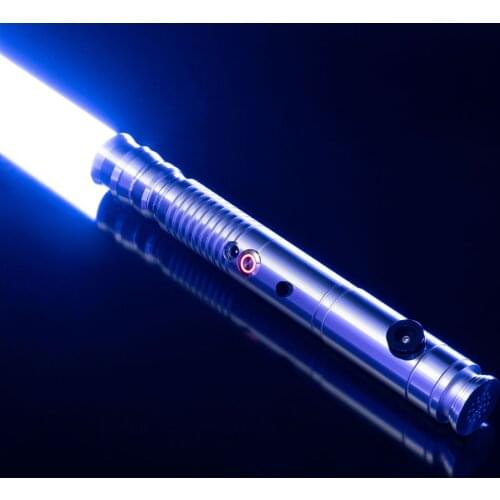 DamienSaber Heavy Dueling RGB Lightsaber Smooth Swing Proffie Board Metal Handle Flash on Clash With Color and Sound Changing
