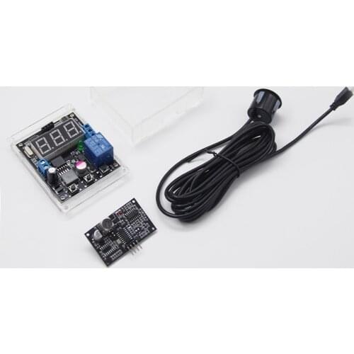 Ultrasonic ranging object, human body sensor, waterproof probe with adjustable display distance relay output