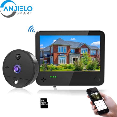 Tuya Smart Wireless Video Doorbell Viewer 1080P Security Peephole Camera with PIR Motion Detection Night Vision and Two-Way Talk