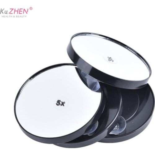 1pcs Mini Black 3/5/10/15X Magnifying Make Up Shaving Travel Bathroom Shower Suction Cup Beauty Mirror