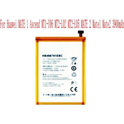High Quality 3900mAh HB496791EBC Battery For Huawei MATE 1 Ascend MT1-U06 MT2-L02 MT2-L05 MATE 2 Mate1 Mate2 Cell Phone