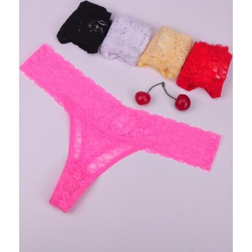 8color Gift full beautiful lace Womens Sexy lingerie Thongs G-string Underwear Panties Briefs Ladies T-back 3pcs/Lot zhx1043