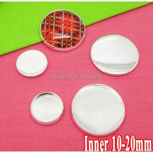 10mm,12mm,14mm,16mm,18mm,20mm Silver Plated Round Pendant Tray,Pendant Blank,Bezel Pendant Settings for Glass Tile Cabochon