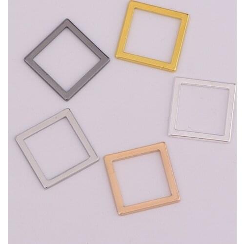 15 * 15mm hollow cut square geometric quadrilateral jewelry accessories handmade diy earring pendant