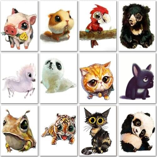 5D DIY Diamond painting cat dog animals Cartoon Full Round Diamond mosaic Home decor Full Square Diamond embroidery Cross stitch