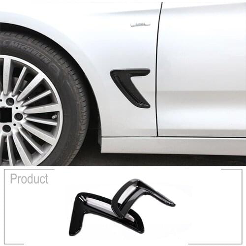 ABS Chrome 3D Stickers Side Air Vent Cover Hood Intake Bezel Fender For BMW 3 Series GT Gran Turismo F34 2013-2017 Car Accessory