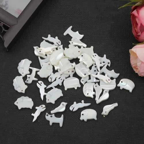1pc Natural Pearl Beads Shell Animal Charms Pendants For Bracelet Necklace Jewelry Making DIY Earring Findings