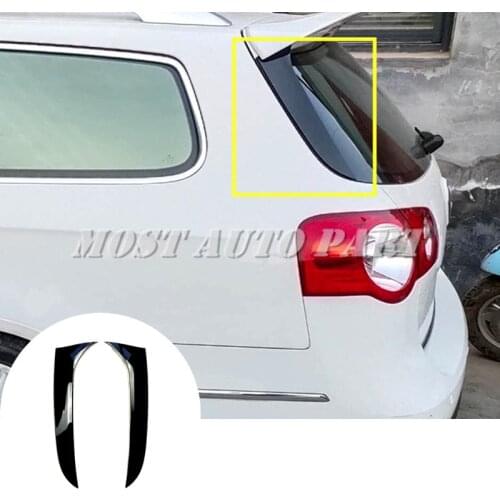 Black Rear Window Spoiler Side Wing Cover For Volkswagen VW Passat B6 Variant Wagon 2005-2010 2pcs Car Decoration