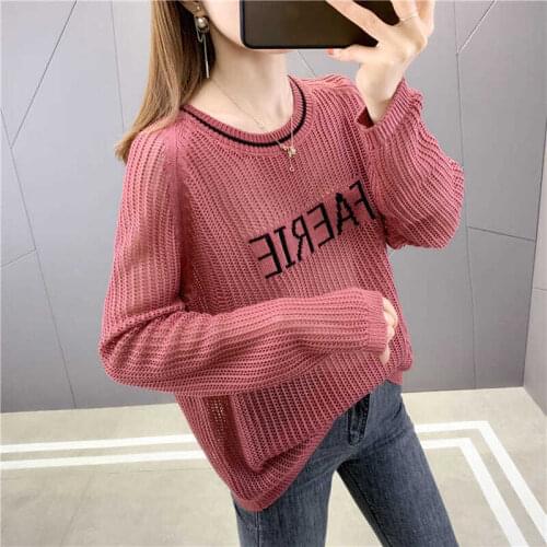 Cheap wholesale 2021 spring summer autumn new fashion casual warm nice women Sweater woman female OL white sweater BAy116