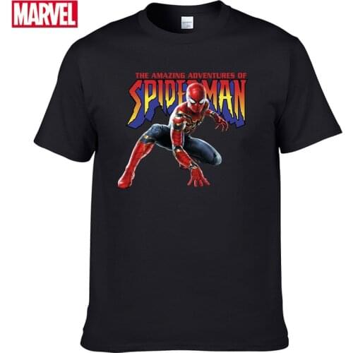 Marvel The Avengers spiderman t shirt Comfortable Breathable 100% cotton Fashion clothes for teens Summer tshirt oversize #77