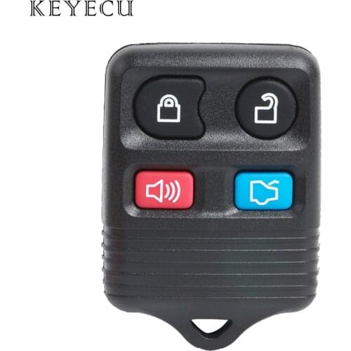 Keyecu 4 Buttons Car Keyless Replacement Remote Key Fob for Ford Focus Escape CWTWB1U212 / CWTWB1U331 / GQ43VT11T / CWTWB1U345