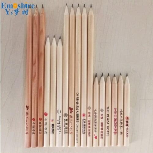 MIX BLANC Pencil 8.8cm Wood Pencil Short Pencil Csutom LOGO for Hotel School Meeting Company Brand Pen With Color Print Q038