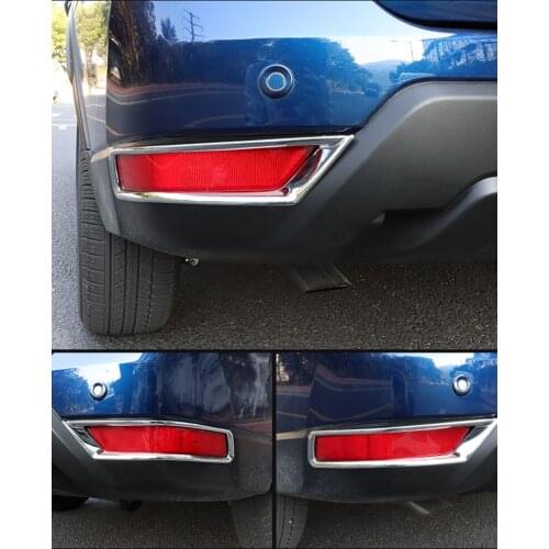 Car styling ABS front and rear fog light lamp cover chrome bumper reflector accessories for Nissan X-trail 2014 -2019