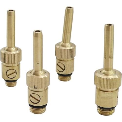 Brass Water Curtain Waterline Fountain Nozzles Adjustable 1/4" M10 M12 M14 Male Thread Fountain With Valve Garden Landscape Tool