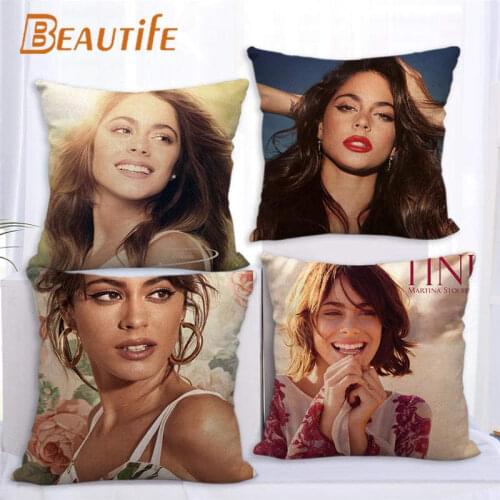 45X45cm Tini Stoessel Pillow Cover Square Zipper Cotton Linen Fabric Pillow Cases Bedroom Home Decorative Boys Girls Gift