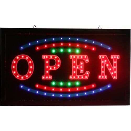 CHENXI New Bright LED Light Open Neon Signs Flashing with Advertising Paper Craft for Busines Store Shop Open Led Sign