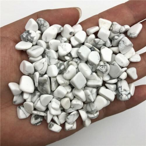Wholesale 50g 7-9mm Natural White Turquoise Crystal Gravel Rock Polished Stones Healing Natural Quartz Crystals