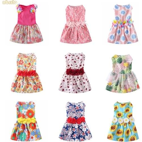 Dog Dresses For Small Dogs Girl Princess Luxury Spring Summer Pets Flower Skirt Puppy Clothes Cute Love Chihuahua Outfits Dress