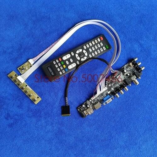 Fit LTN156AT02 101/A11/F01/J01 40 pin LVDS 1366*768 3663 TV digital AV VGA USB DVB screen upgrade LCD drive board DIY Kit