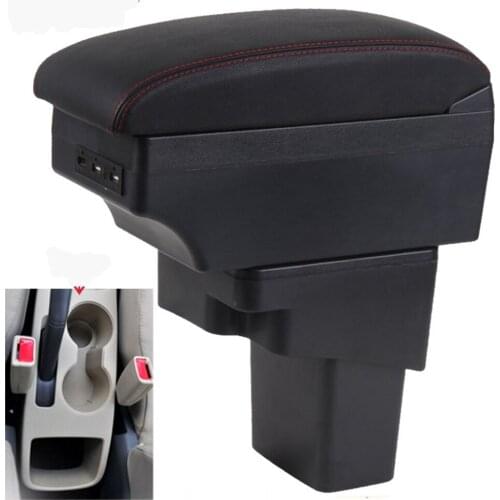 For Hyundai SOLARIS Armrest 2013 2014 2015 2016 Car Armrest box Retrofit parts Storage box car accessories Interior with USB LED