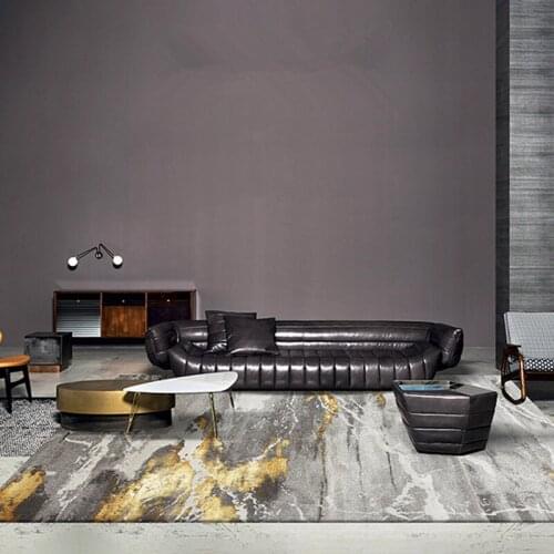 Post-Modern Carpet Living Room Light Luxury Gray Bedroom Carpet Sofa Coffee Table Rug Thick Study Room Floor Mat Cloakroom Rugs