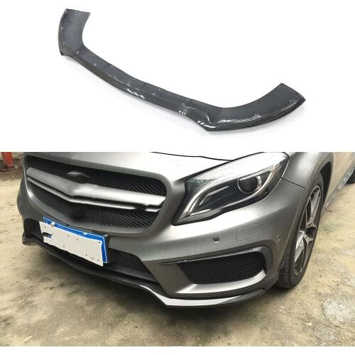 Carbon Fiber Car Racing Front Bumper Lip Splitter Spoiler for Mercede Benz GLA 2015-2018