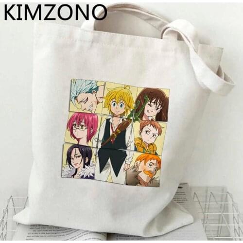 Seven Deadly Sins shopping bag handbag bolsa shopper jute bag bolsas de tela shopping bag shoping bolsas reutilizables cabas
