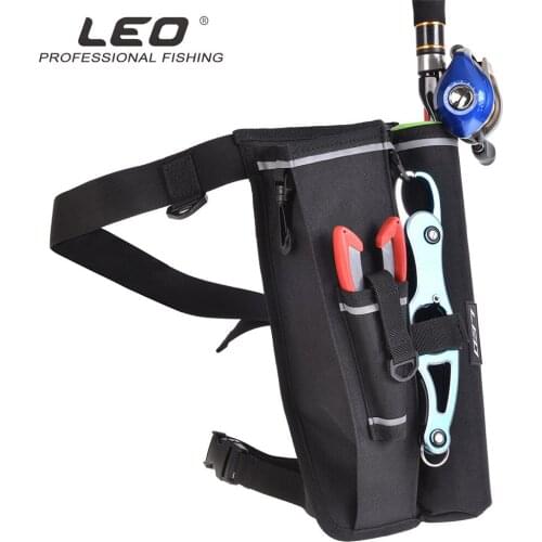 LEO Outdoor Fishing Bag 600D Oxford Fishing Rod Reel Line Lure Accessory Storage Fish Tackle Bag Multipurpose Men Waist Leg Bag