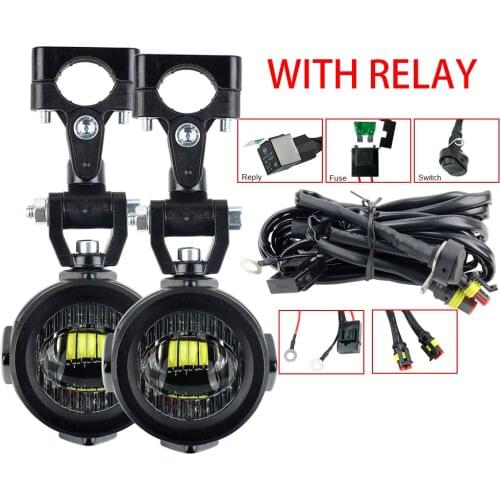 Motorcycle LED Fog Lights Auxiliary Lights Brighter Lamp Assembly 40W for BMW R1200GS R1250GS ADV F800GS for Yamaha MT07 MT09