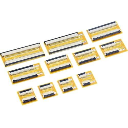 1PCS Yellow FPC FFC Flexible Flat Cable Extension Board 1.0mm Pitch 4P 6P 8P 10P 12P 16P 20P 24P 30P 34P 40PIN Connector