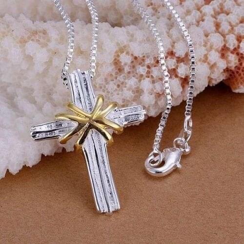 XLP103 Wholesale Shinning Pendants For Women Charm Silver Color Fashion 925 Jewelry Jewelry Separations Cross /auoajlva