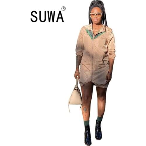 Hot Recommend Style High Street Fashion Loose Woman Dresses Long Sleeve Coats And Jacket Autumn Winter Clothes Streetwear