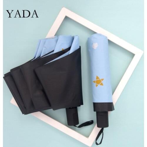 YADA Ins New Cloud Star Pattern 3-Folding Umbrella Rain UV Child Umbrella For Women Man Windproof Geometric Umbrellas YS200106