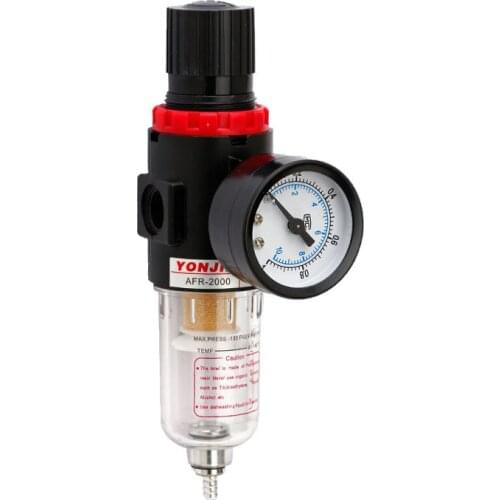 1pc AFR-2000 Pneumatic Filter Air Treatment Unit Pressure Regulator Compressor Reducing Valve Oil Water Separation Gauge AFR2000