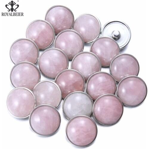 10pcs/lot 18mm Snap Button Multi Color Stone Charms Fit Snap Bracelet For 18mm/20mm Snap Jewelry DIY Jewellery