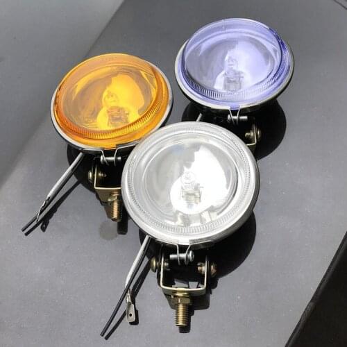 12v/24v Halogen Car fog light H3 Bulb Truck trailer RV 4x4 Offroad Auxiliary headlight Bull bar Bumper Mounts Spotlight Mini 3"