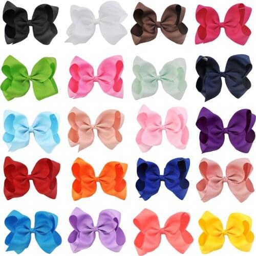 20 Pcs/lot 6 Inch Girls Hairbow children hair clips kids Newborn hairpins Girls Hair Bows Clips Hair accessories