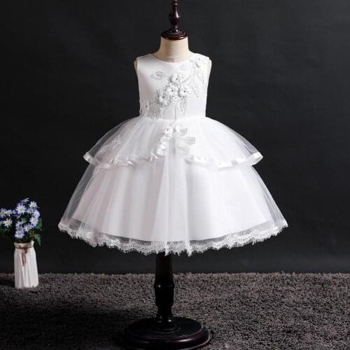 2019 Flower Child Dresses Princess and Little Girl Festival Dresses Decorated Lace Little Girl Dresses 0015