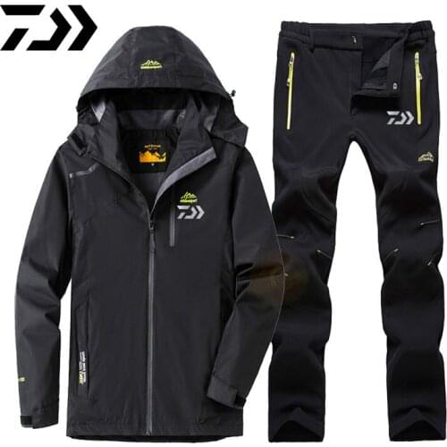 2020 Daiwa Fishing Clothing Sets Men Breathable Outdoor Sports Windproof Fishing Clothes Waterproof Fishing Jacket Pants Suit