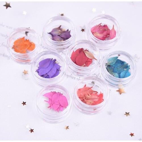 40PCS,Pressed real Flower,Dyeing Leaf Petals for DIY Craft Photo Frame Bookmark Gift Card,Flores secas Jewelry Facial Decor