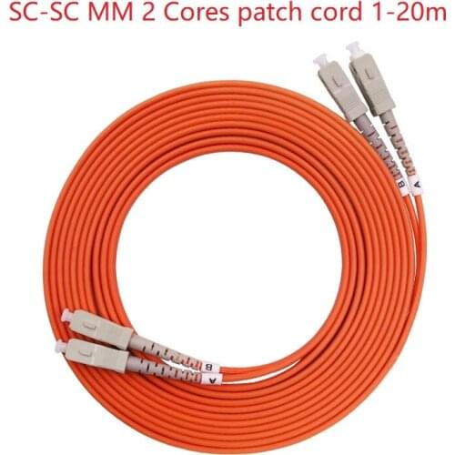 5 PCS 1-20M SC-SC UPC Duplex Multi-mode 9/125 Patch Cord Optical Fiber Pigtail Jumper FTTH Fiber Optic Jumper
