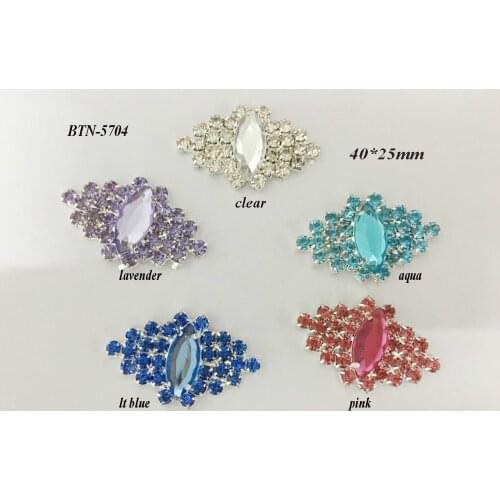 Free shipping 50PCS starburst rhinestone button embellishment can mix colors(BTN-5704)