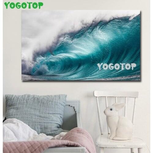 Big size blue wave seascape landscape Wall Art Abstract DIY diamond painting Full puzzle 5D Drill mosaic embroidery YY5217