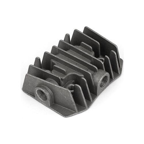 Air Compressor Parts Hardware 3/8BSP Female Thread Dia Cylinder Head Gray