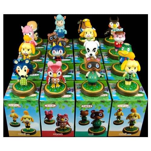 16kinds 6-8cm Animal Crossing action figure toy celeste Isabelle Kicks Tom Timmy Raymond Anime Toy Children Christmas Gifts toys