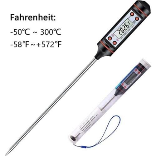 Electronic Digital BBQ Thermometer -50 To 300'C Instant Read Oven Thermometer Tools Probe Household Thermometer With Long Probe