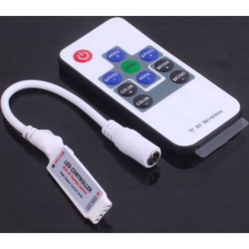 Mini DC12V Led Controller Dimmer 12A Wireless RF Remote to Control Single Color Strip Lighting 3528 5050 led strip